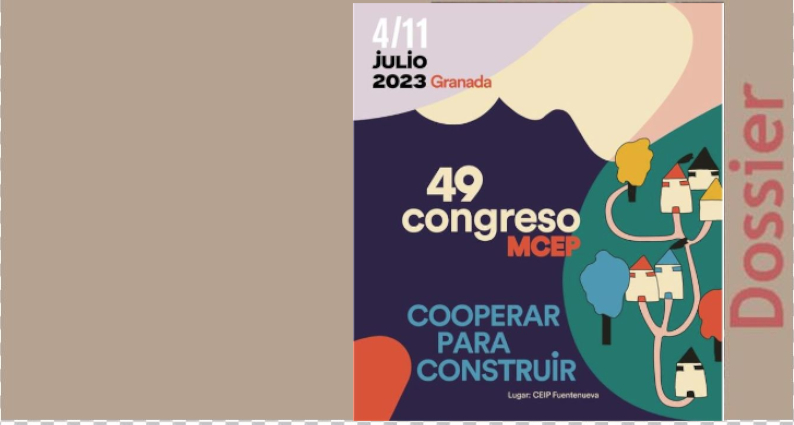 Imagen portada del dossier 49 congreso del Movimiento cooperativo de Escuela Popular