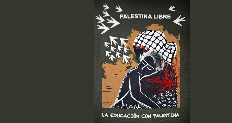 Camisetas de la red La educación con Palestina para ayuda a UNRWA